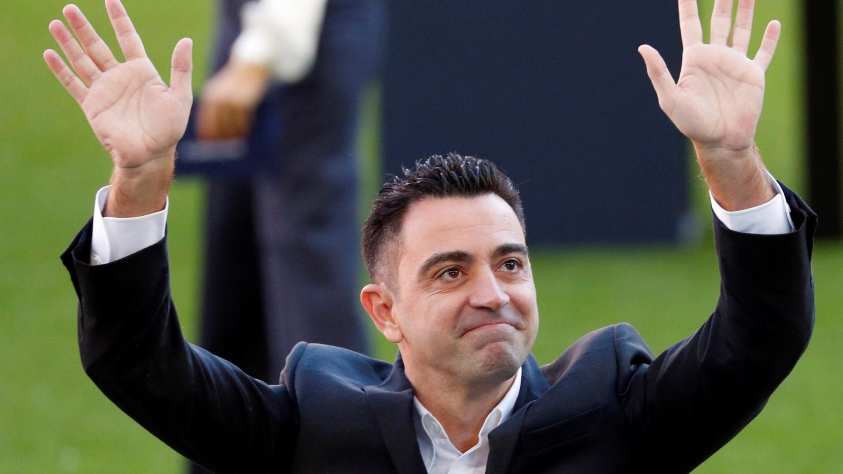 Xavi Hernández, durante su presentación como nuevo entrenador del Barça