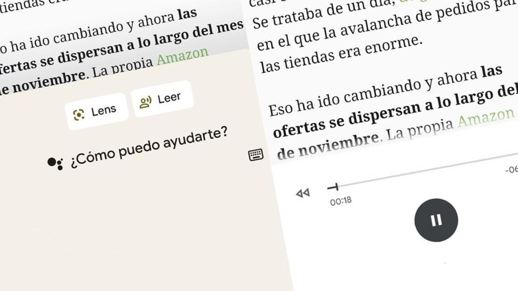 Google Assistant en Android tiene un nuevo botón para que te lea lo que quieras