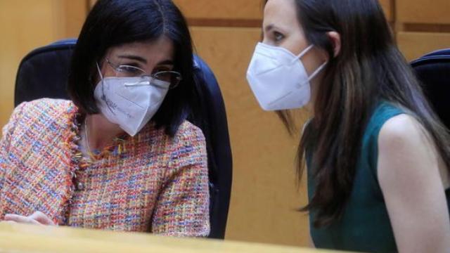 Las ministras Carolina Darias y Belarra, en el Senado, en una imagen de archivo.