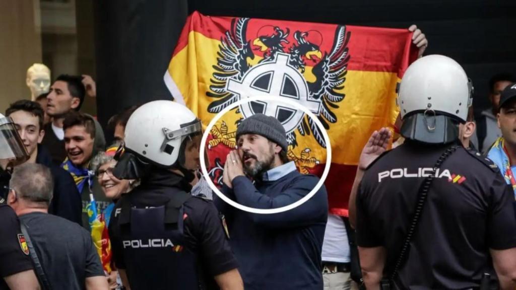 Ramón Castro 'Levis', en la manifestación del 9 de octubre de 2018 en la que participó.