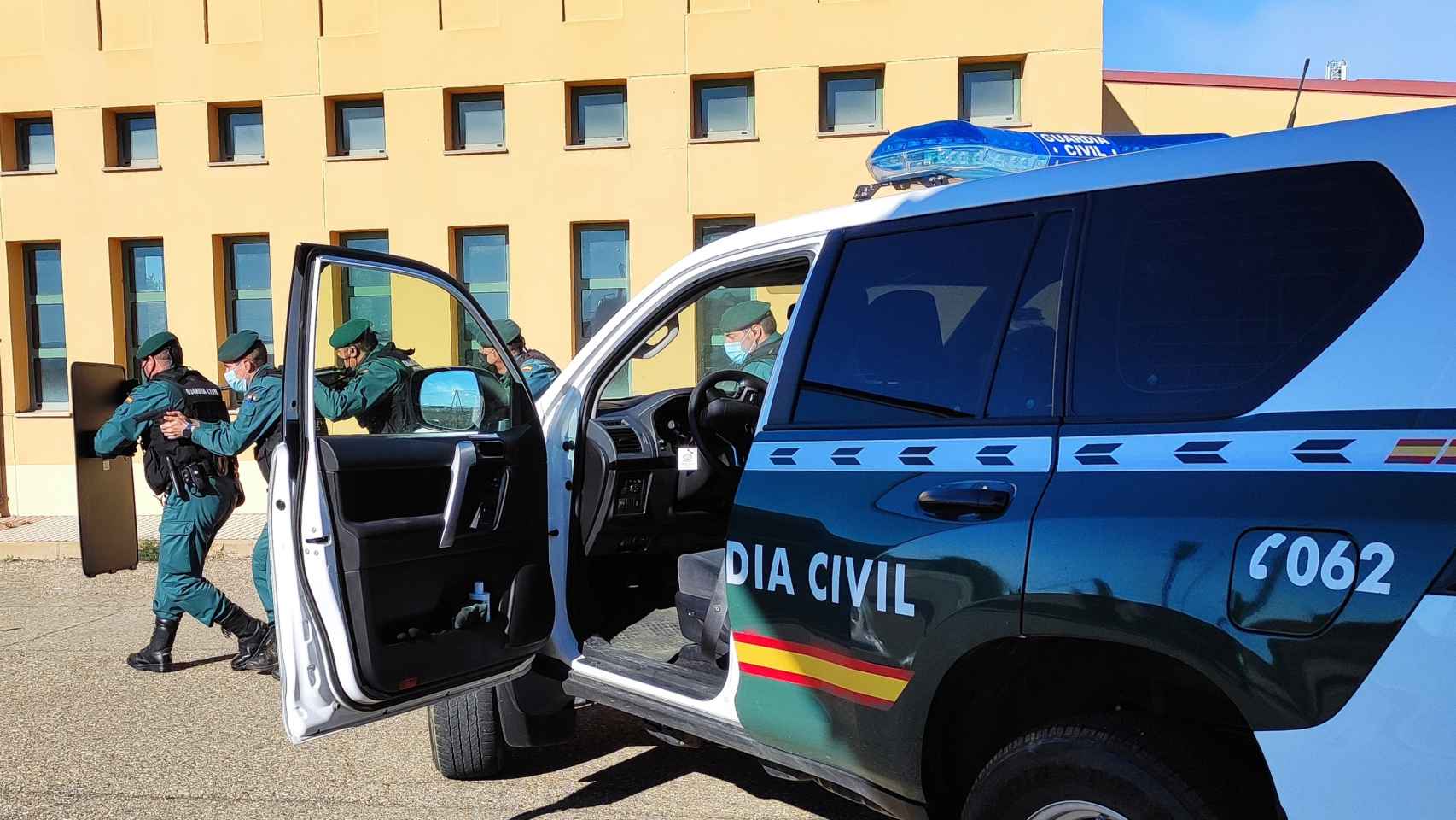 La Guardia Civil realiza un simulacro de ataque terrorista en Villalpando