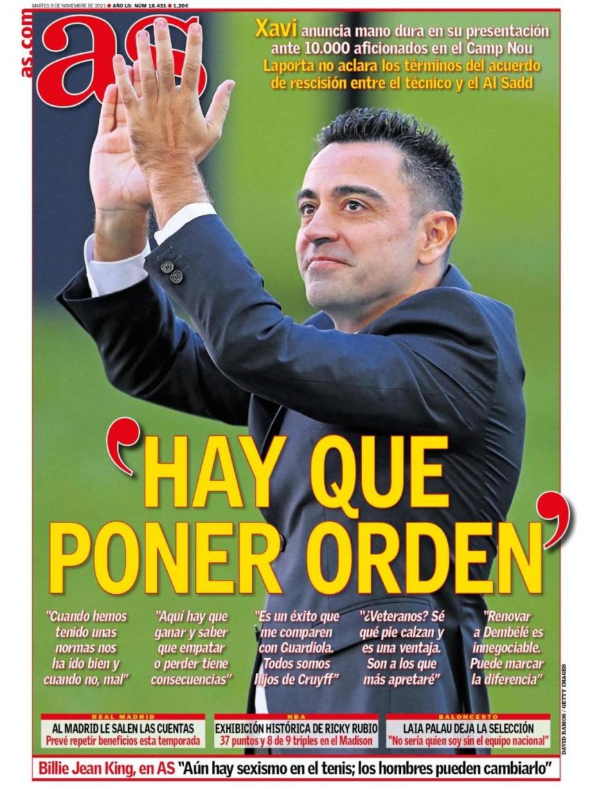 La portada del diario AS (11/09/2021)