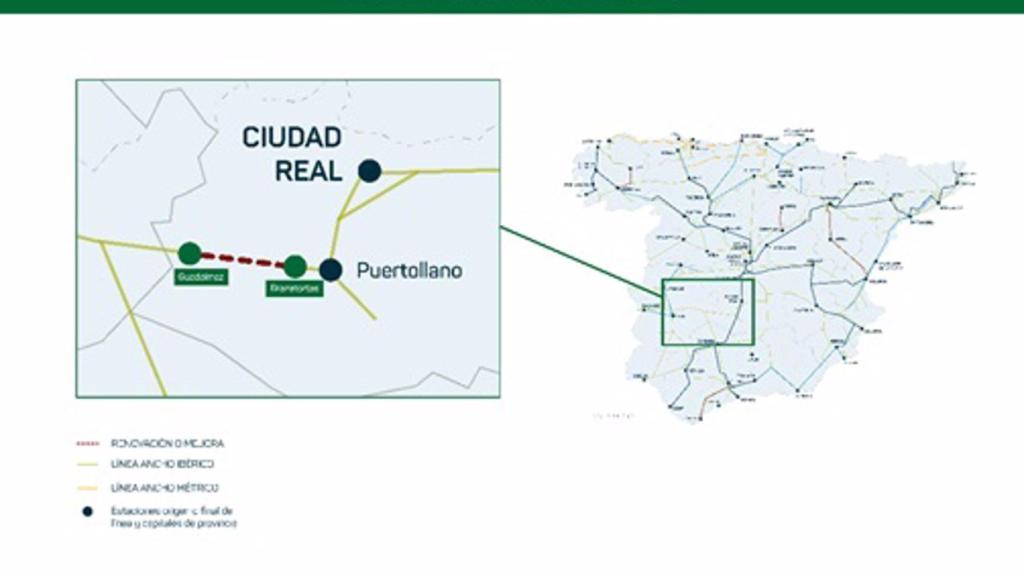 Plano de la actuación a desarrollar en la provincia de Ciudad Real