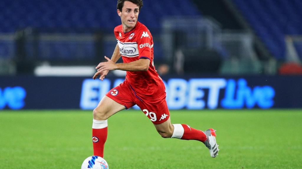 Álvaro Odriozola, en un partido con la Fiorentina