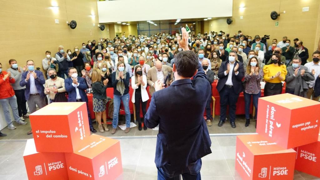 Dani Pérez en la presentación de su candidatura.