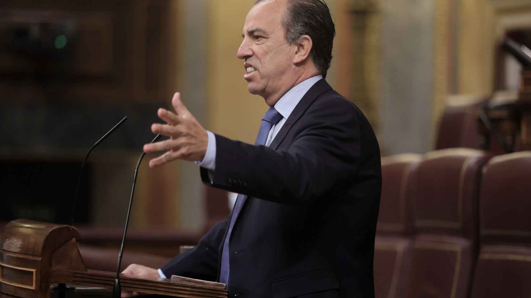 El diputado de UPN, Carlos García Adanero, interviene en el Congreso de los Diputados.