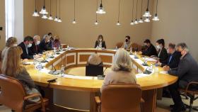 Junta de portavoces del Parlamento de Galicia en su reunión del 5 de octubre de 2021.