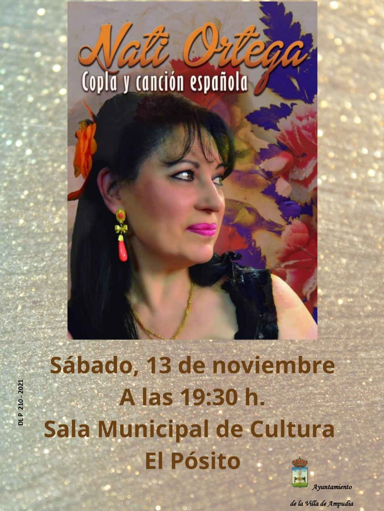 Cartel de la actuación de Nati Ortega en Ampudia
