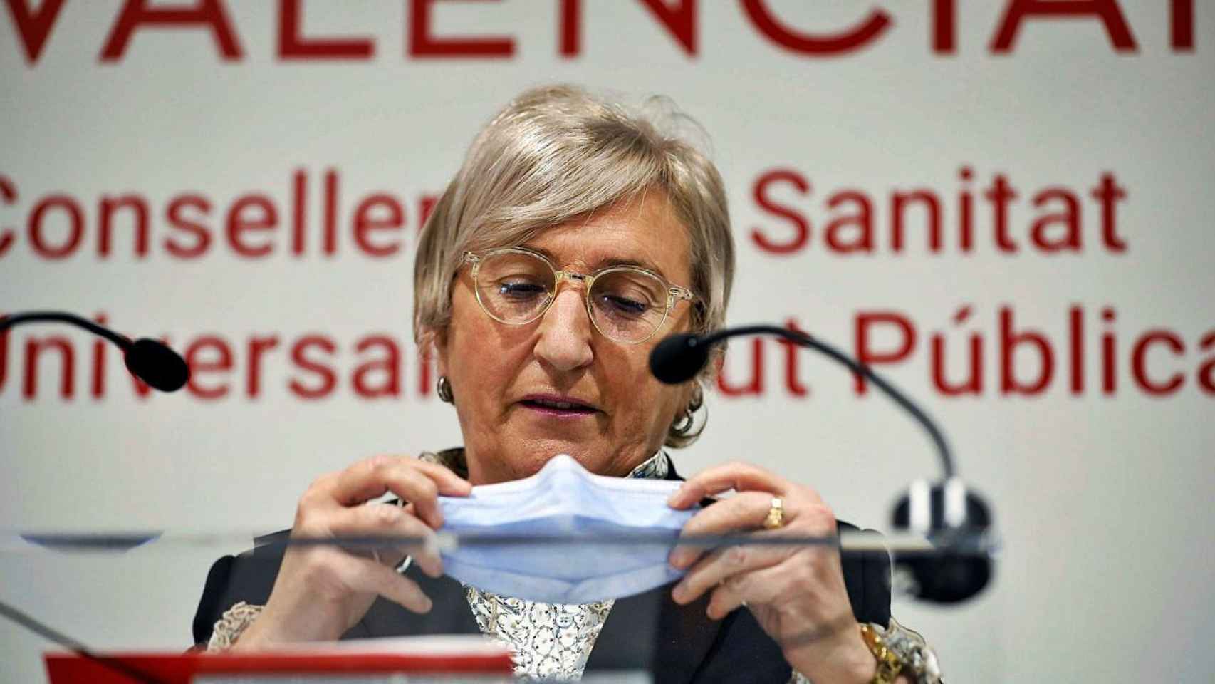 La consellera de Sanidad Ana Barceló, en una rueda de prensa.