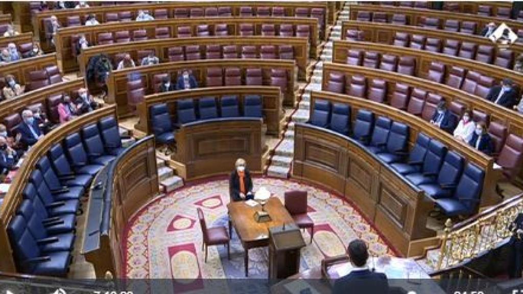 Imagen del hemiciclo durante el debate  sobre la renovación del TC./