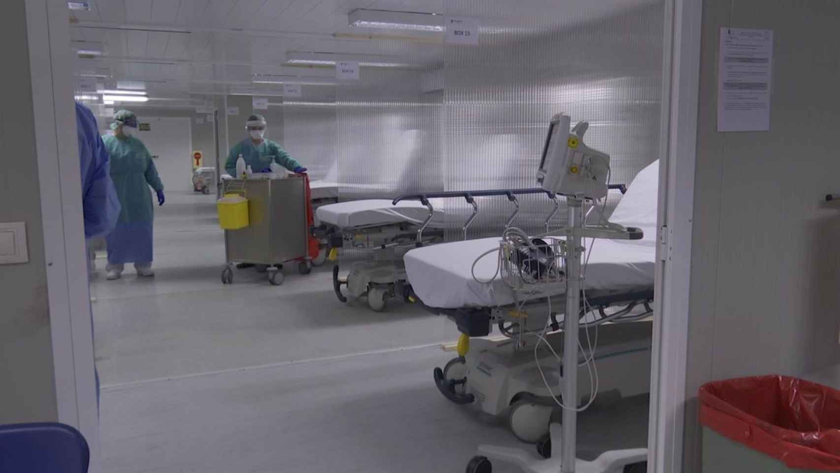Interior de una unidad hospitalaria contra la Covid.