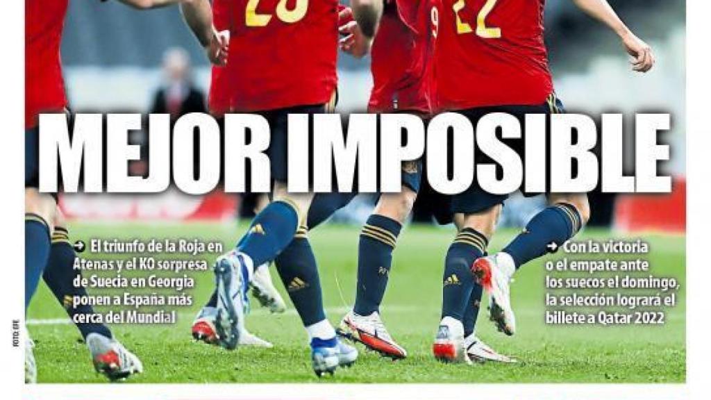 La portada del diario Mundo Deportivo (12/11/2021)