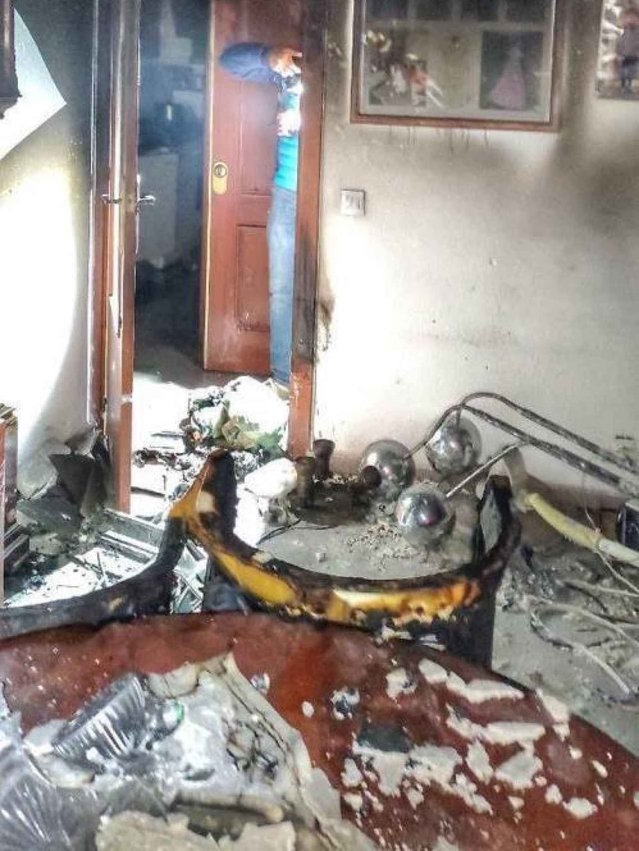 El resultado del incendio de la vivienda de Elda.