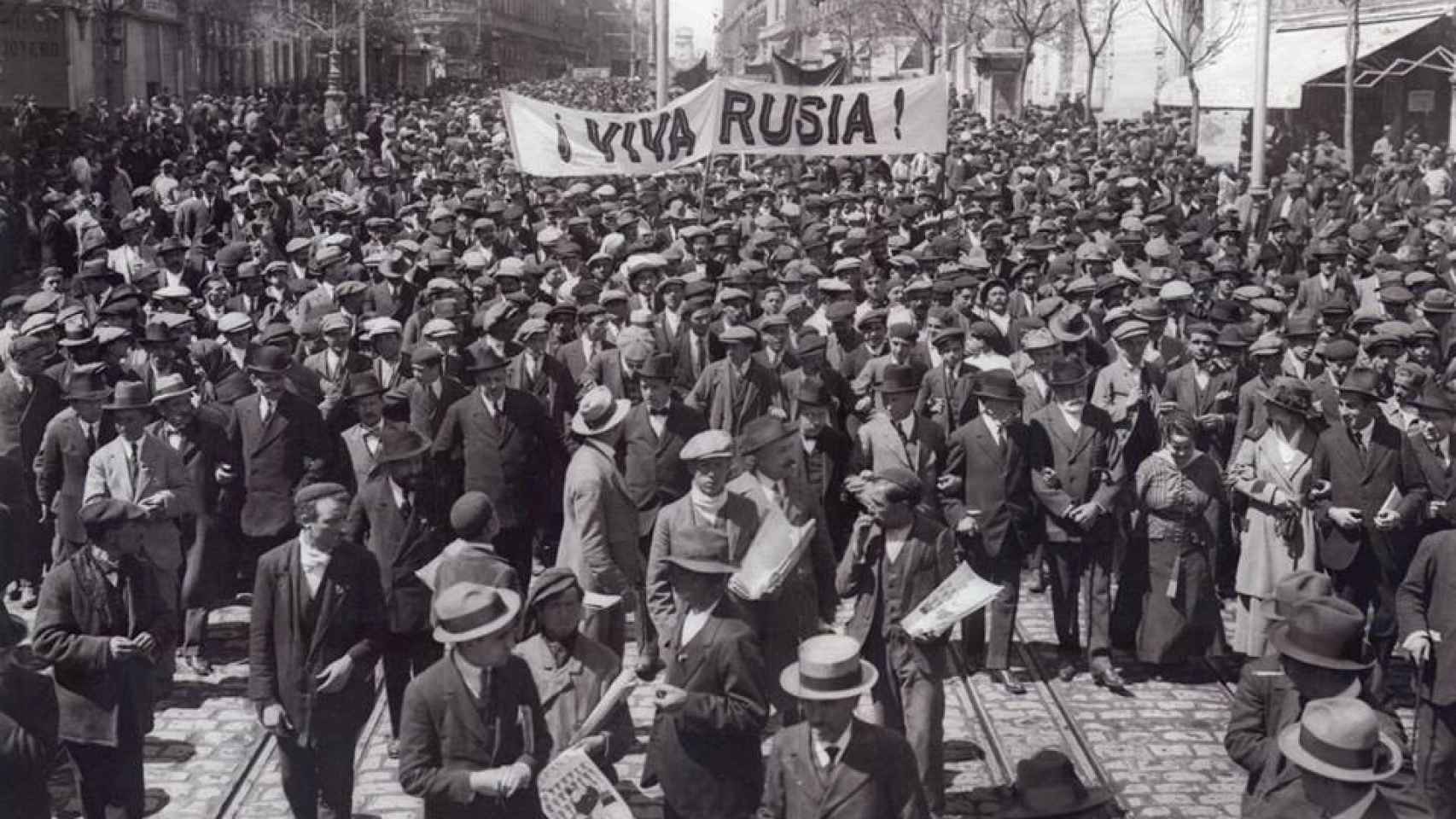 Fotografía tomada en Madrid el 1 de mayo de 1919.