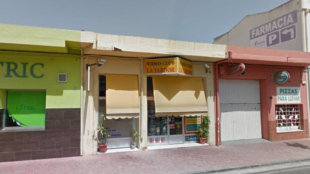 El videoclub ya cerrado, en una imagen de Google Maps.