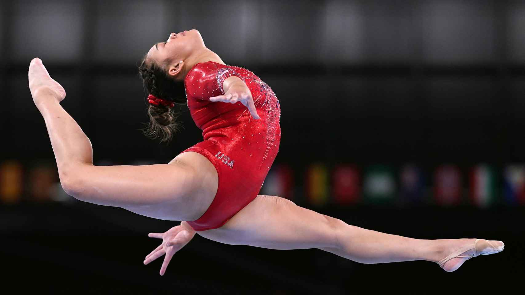 La gimnasta Sunisa Lee durante los Juegos Olímpicos de Tokio 2020