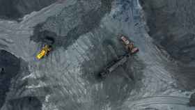 Vista aérea de una explotación de carbón.