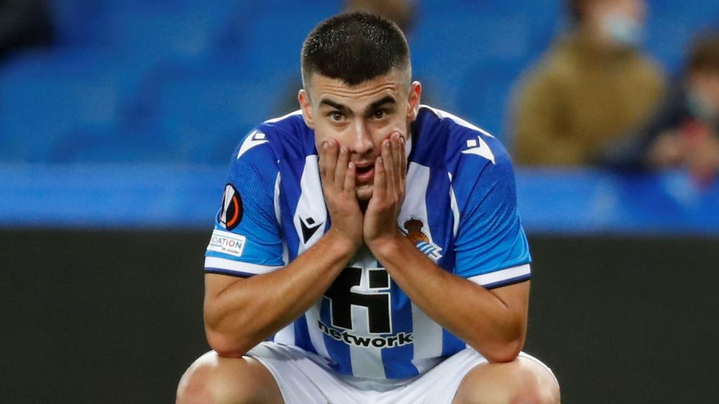 Ander Barrenetxea, durante un partido de la Real Sociedad