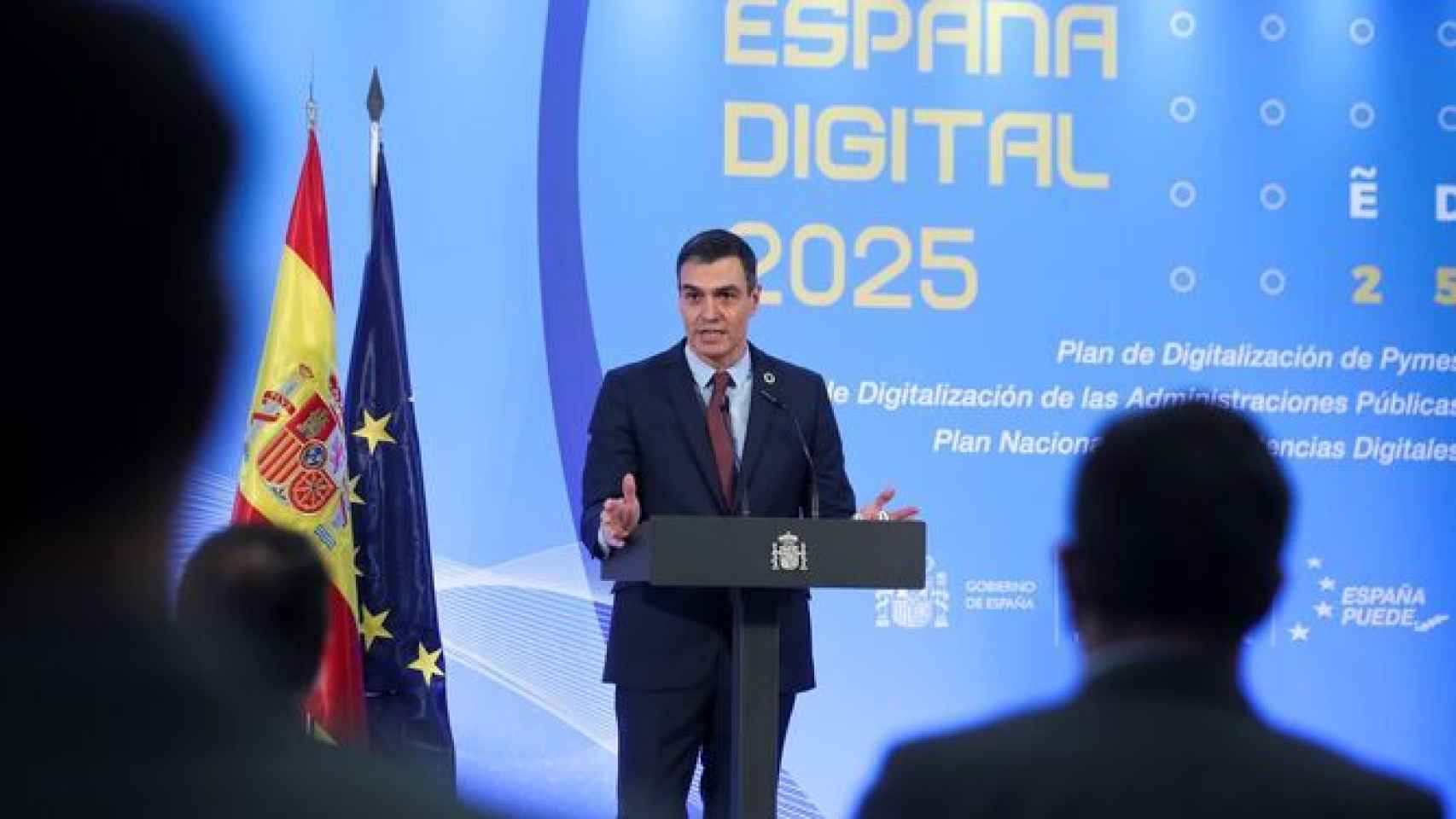 Pedro Sánchez, en la presentación de la agenda digital 2025.
