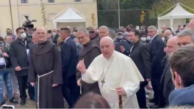 El papa Francisco, este viernes en la ciudad italiana de Asís.