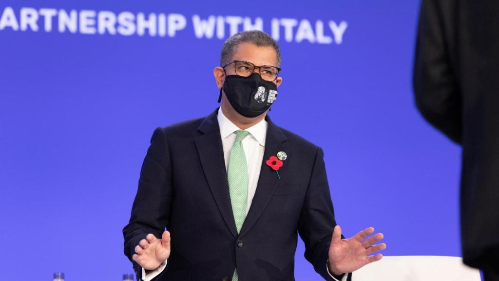 Alok Sharma, presidente de la COP26, en la cumbre del clima.