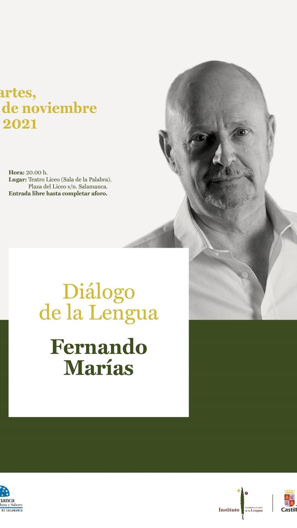 Cartel del escritor Fernando Marías del próximo encuentro literario