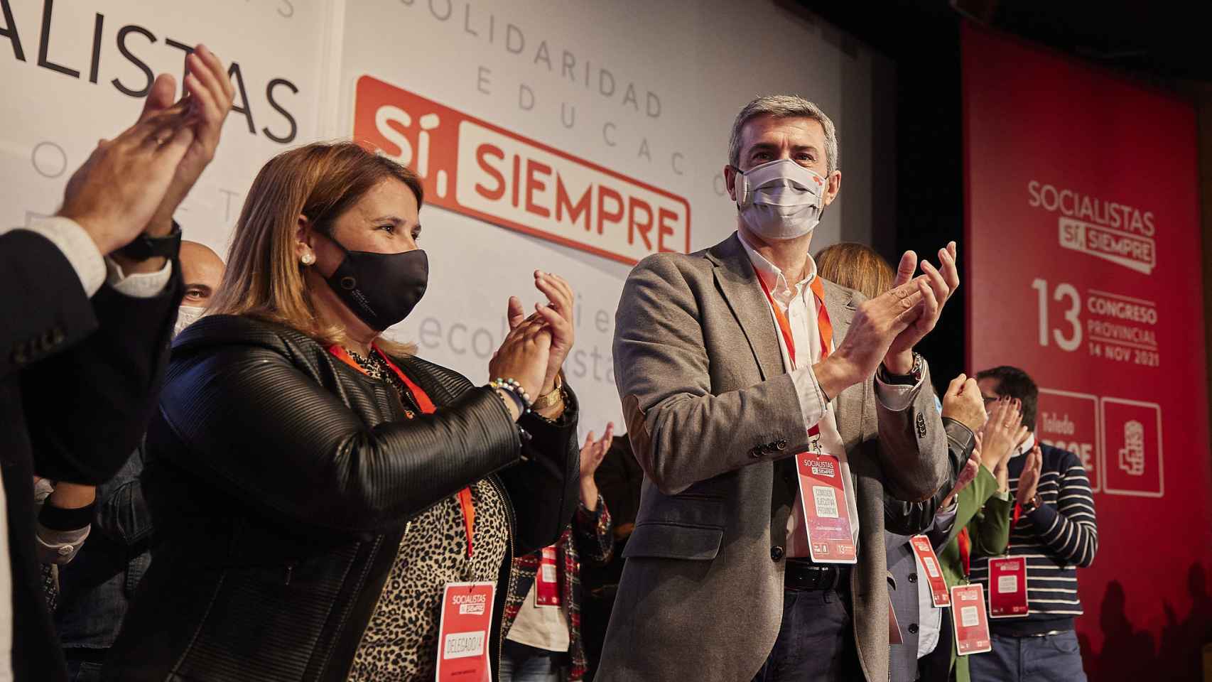 Tita García Élez y Álvaro Gutiérrez en el XIII Congreso Provincial del PSOE de Toledo