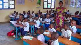 Alumnos de la Escuela Esther Fonseca en la isla de Idjwi del Congo