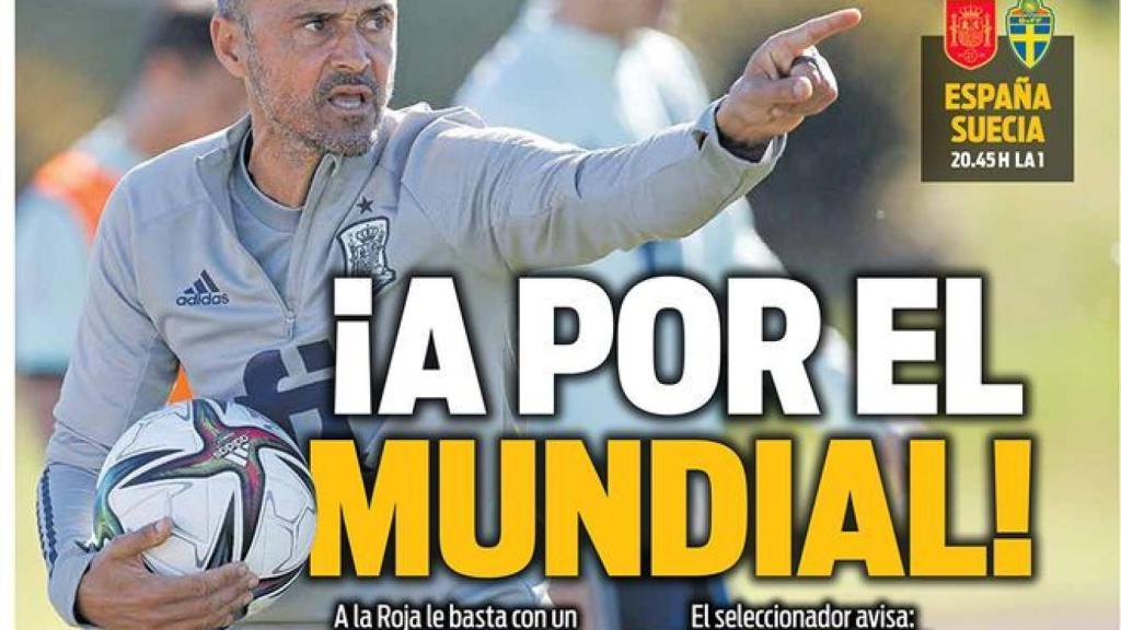 La portada del diario SPORT (14/11/2021)