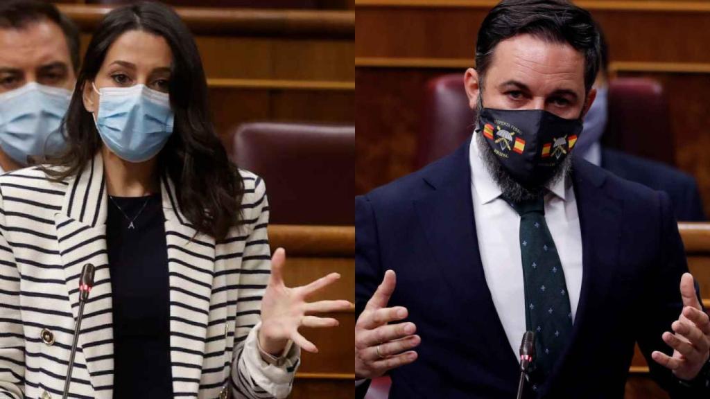 Inés Arrimadas y Santiago Abascal.