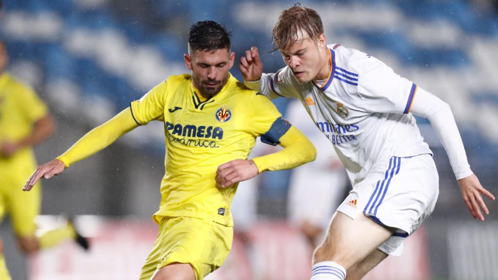 Andri Gudjohnsen, durante el partido frente al Villarreal.