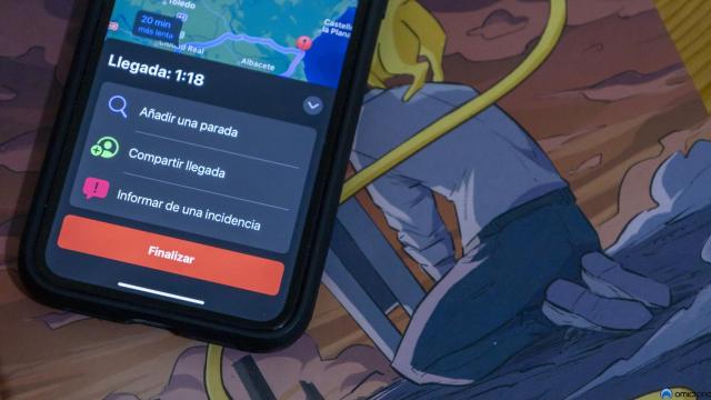 Apple Maps permitiendo reportar un incidente.