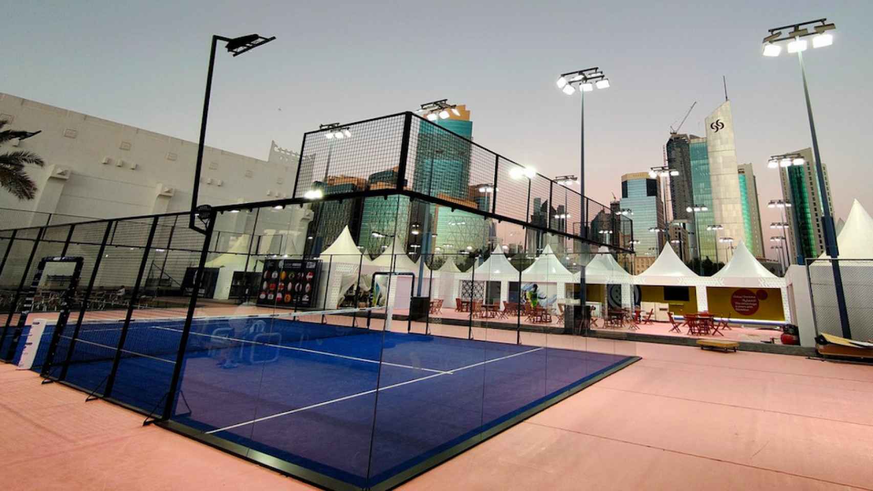 Una de las pistas de pádel del Khalifa International Tennis and Squash Complex de Qatar