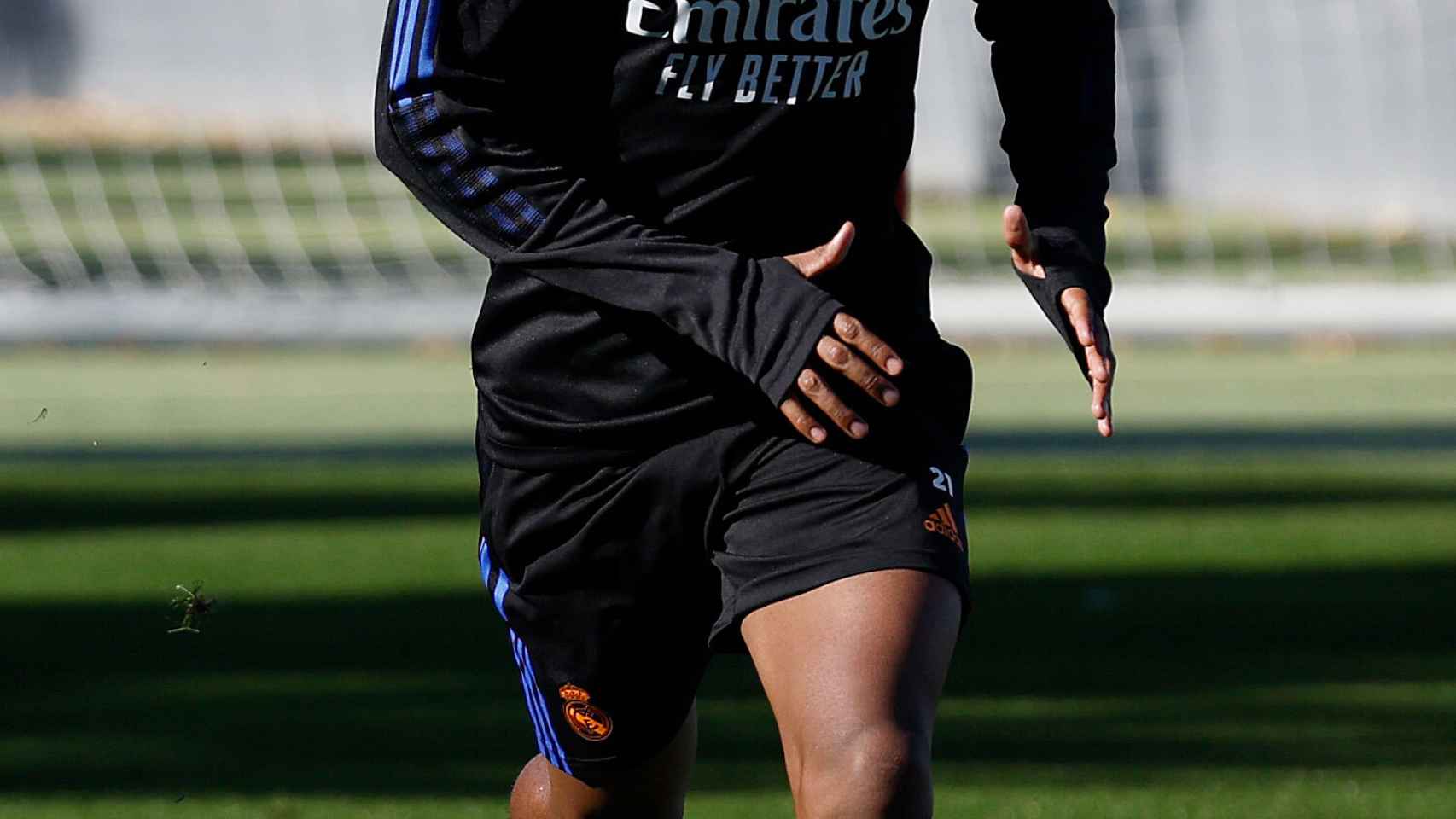 Rodrygo Goes, durante el entrenamiento individual del Real Madrid