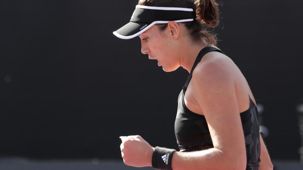 Garbiñe Muguruza, durante la semifinal de las WTA Finals 2021