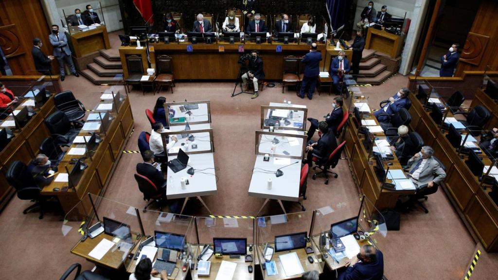 El Senado chileno durante el 'impeachment' a Sebastián Piñera.