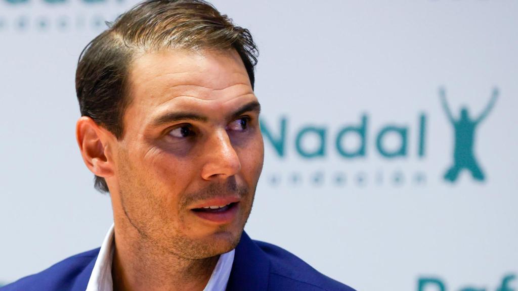 Rafa Nadal en el acto de presentación de la memoria anual de su fundación