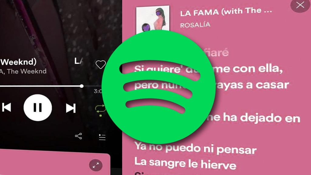 Las letras ya disponible en Spotify para Android como su gran novedad