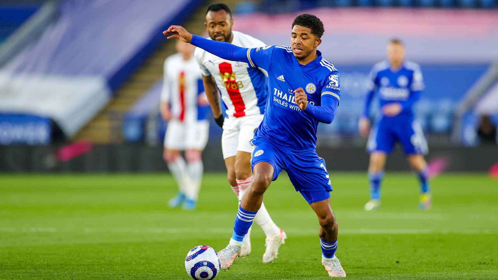 Wesley Fofana durante un partido con el Leicester
