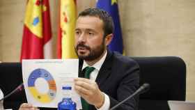 El consejero de Desarrollo Sostenible, José Luis Escudero, en su comparecencia en las Cortes de Castilla-La Mancha