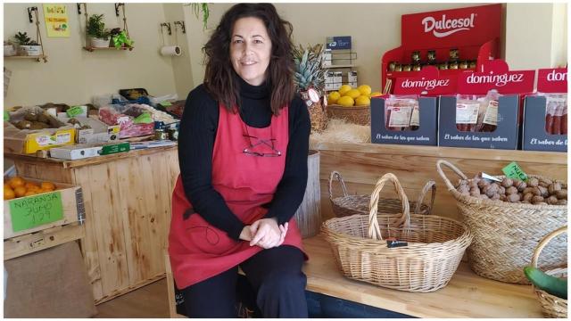 Patricia Pardo, en su frutería.