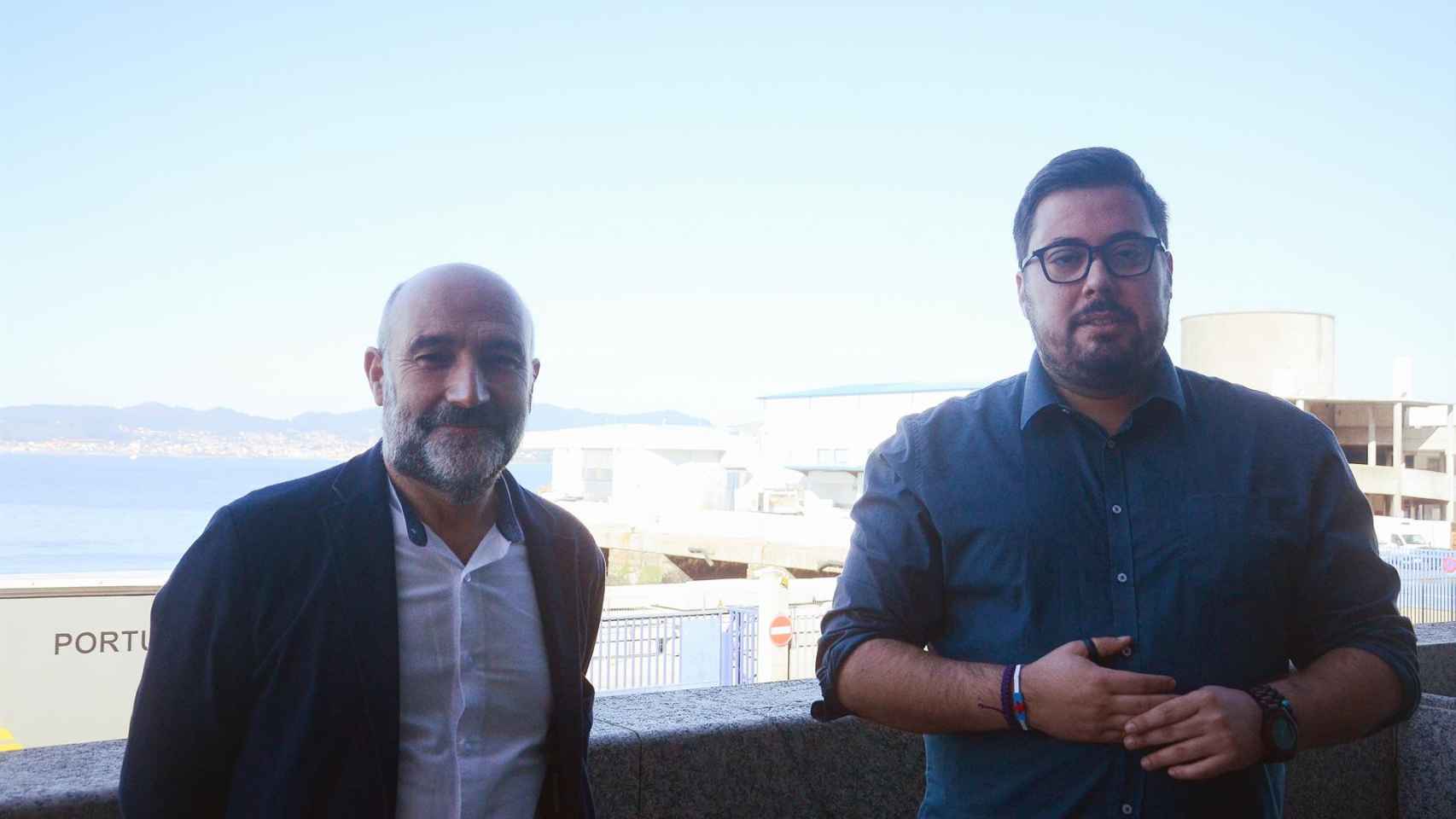 El diputado del BNG, Néstor Rego, y el concejal nacionalista de Vigo, Xabier Pérez Igrexas.