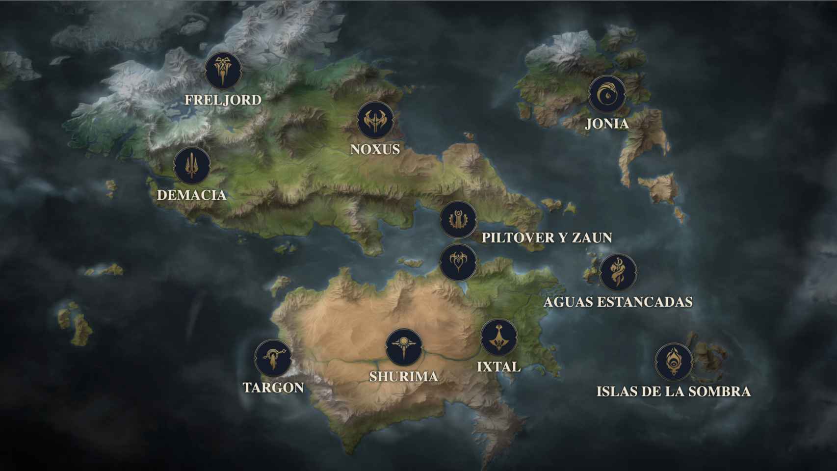 Mapa interactivo del juego online, disponible en la web oficial de 'League of Legends'.