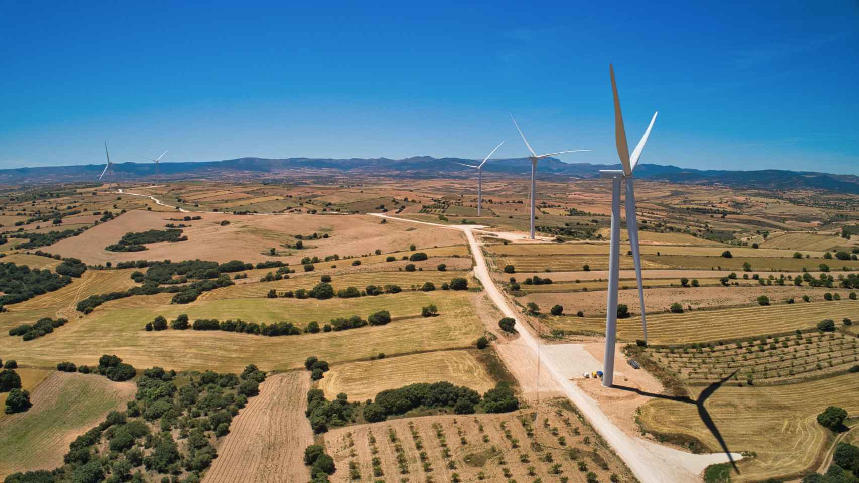 Parque eólico Delta, en Zaragoza, donde ha invertido Amancio Ortega.
