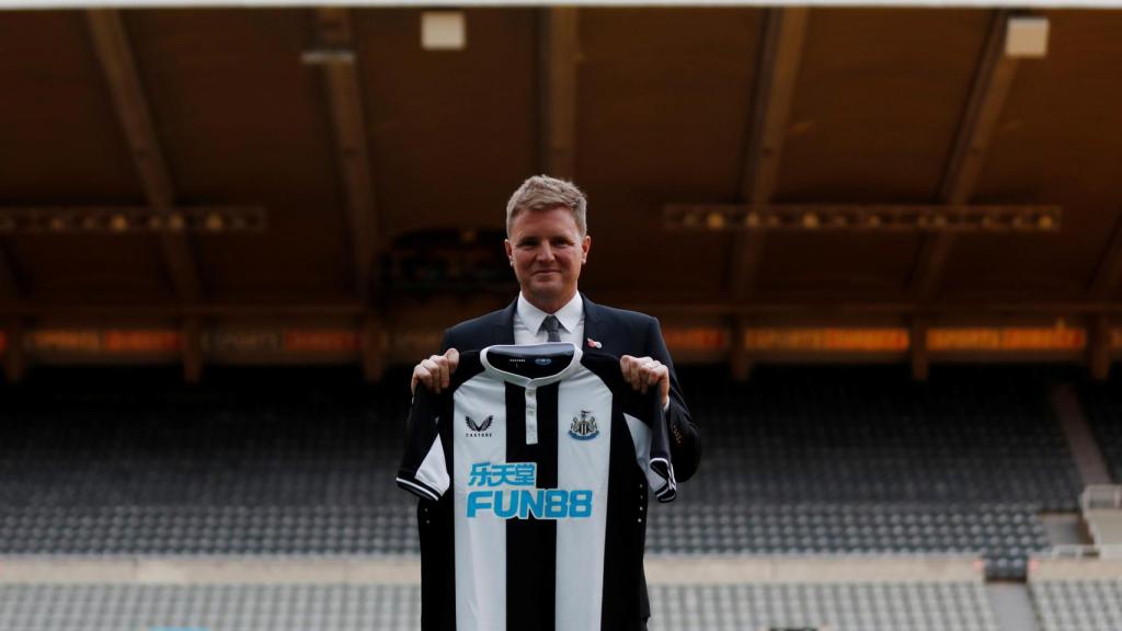 Eddie Howe, nuevo entrenador del Newcastle, durante su presentación