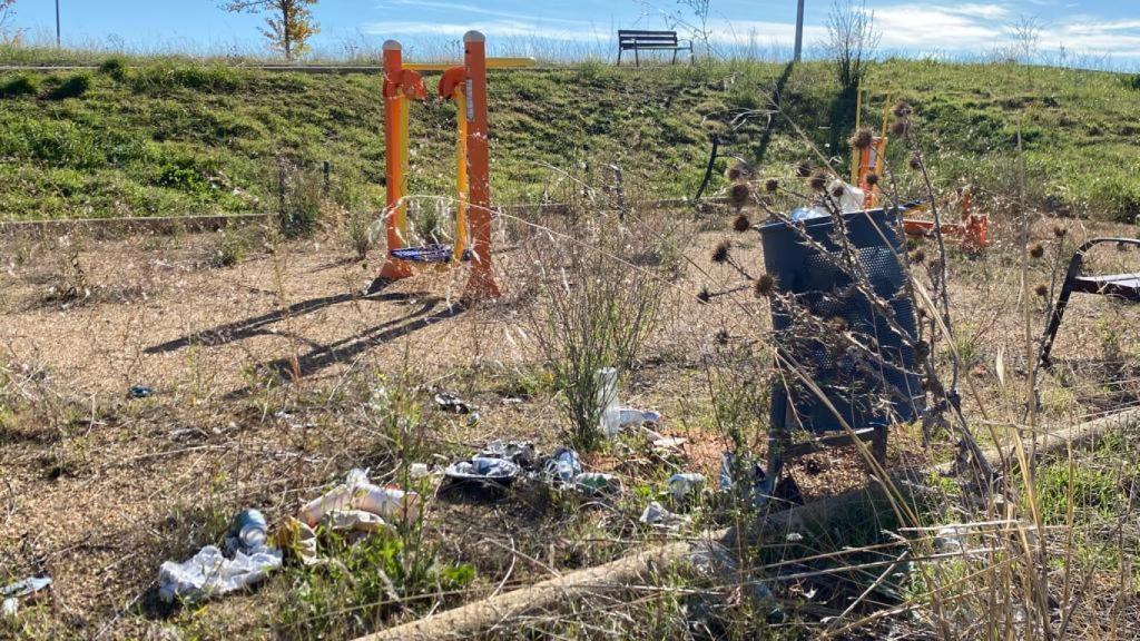 Estado que presenta el parque situado en el límite entre los barrios de Chamberí y Los Alcaldes