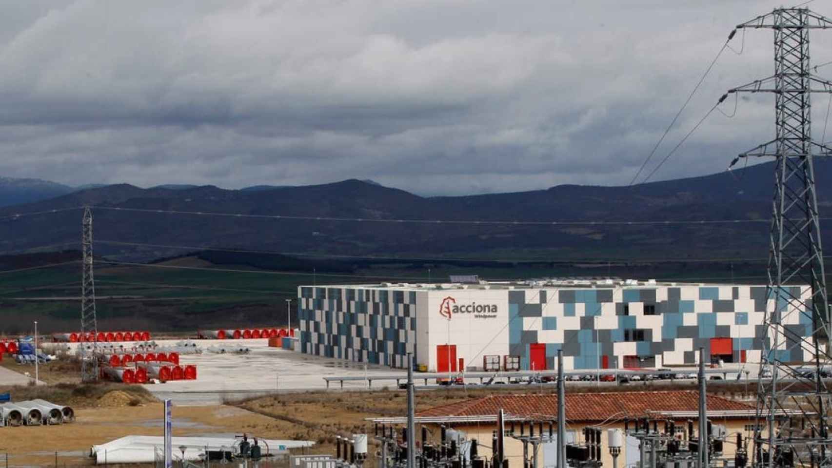 Imagen de la fábrica de Nordex, participada de Acciona, en Navarra.