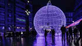 Decoración lumínica de Vigo durante las navidades 2020-2021.
