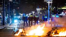 Disturbios en la ciudad de Rotterdam (Países Bajos) por las medidas Covid.