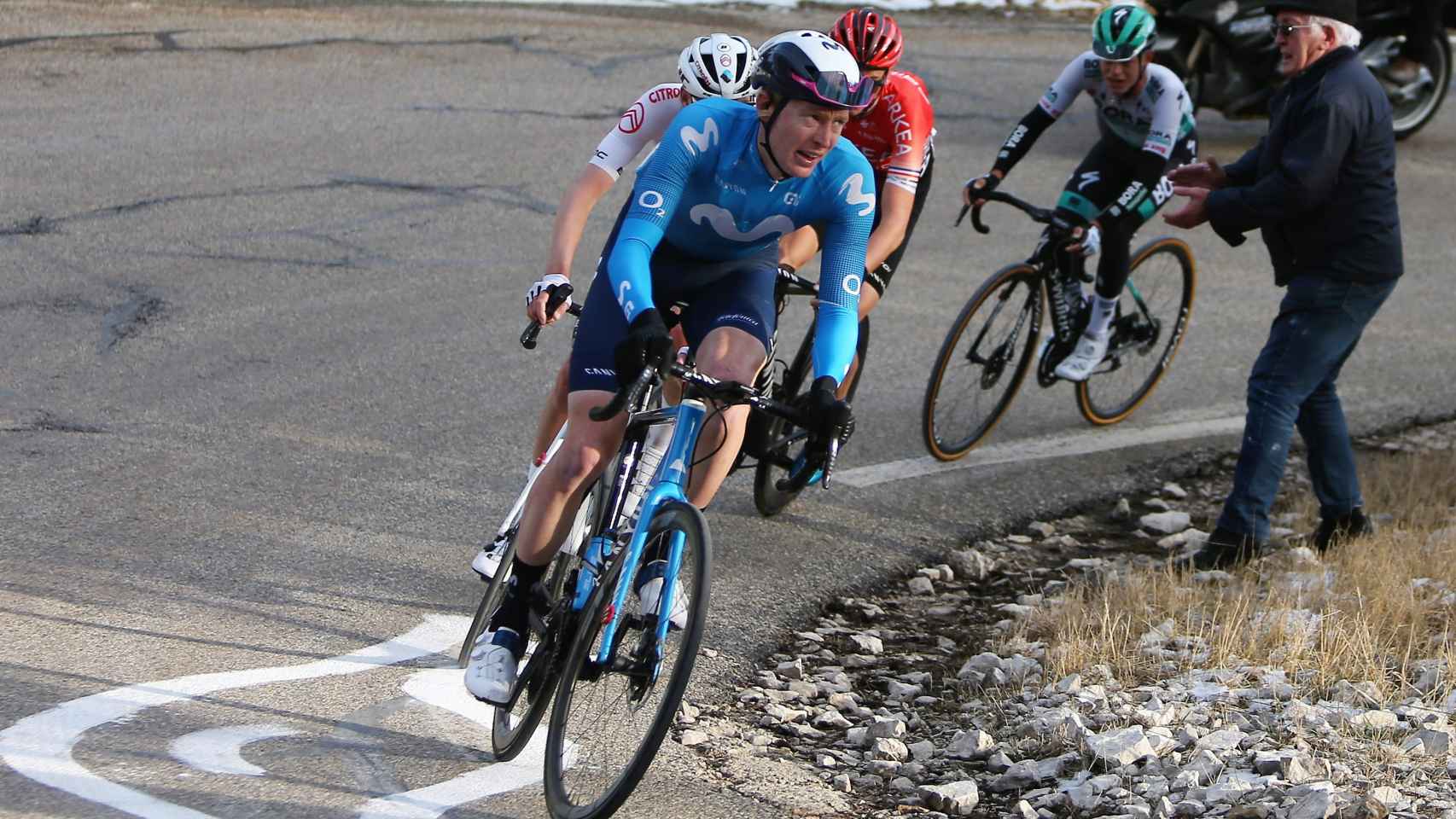 Matteo Jorgenson en la tercera etapa del Tour de la Provence 2021